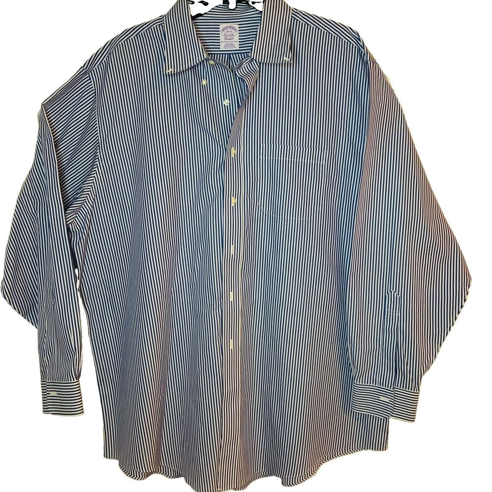 Brooks Brothers Mens Blue The Original Button Down Shirt Traditional Fit 18 -35
